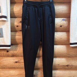 Under Armour Black Jogger Sweatpants with Tapered Fit